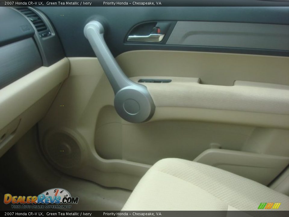 2007 Honda CR-V LX Green Tea Metallic / Ivory Photo #18