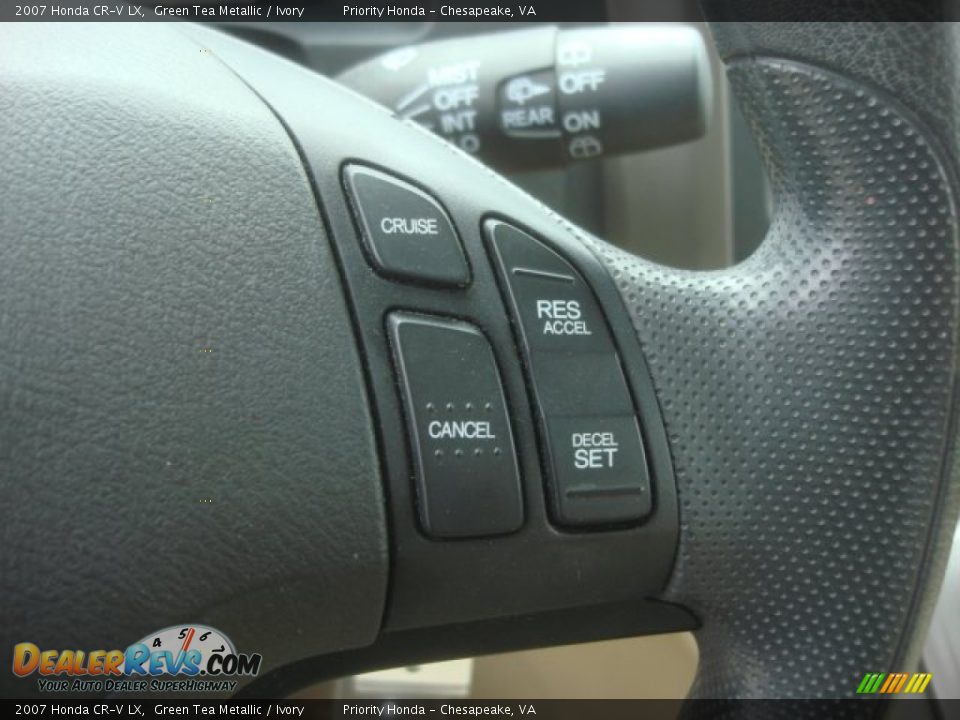 2007 Honda CR-V LX Green Tea Metallic / Ivory Photo #19