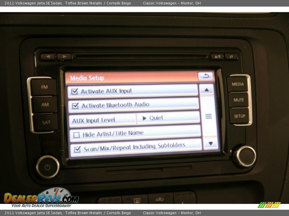 2011 Volkswagen Jetta SE Sedan Toffee Brown Metallic / Cornsilk Beige Photo #19