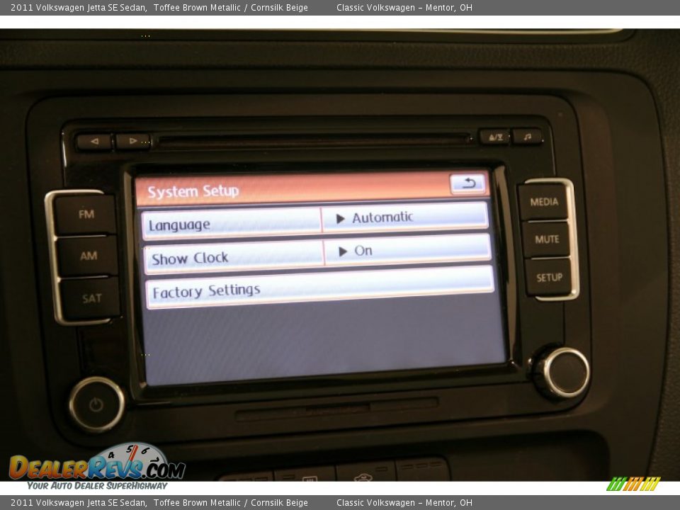 2011 Volkswagen Jetta SE Sedan Toffee Brown Metallic / Cornsilk Beige Photo #20