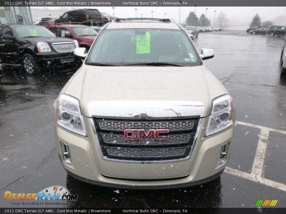 2011 GMC Terrain SLT AWD Gold Mist Metallic / Brownstone Photo #2