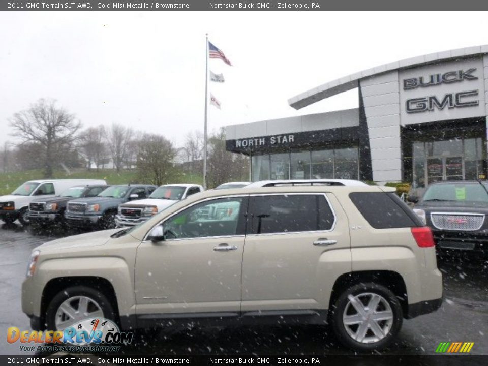 2011 GMC Terrain SLT AWD Gold Mist Metallic / Brownstone Photo #8