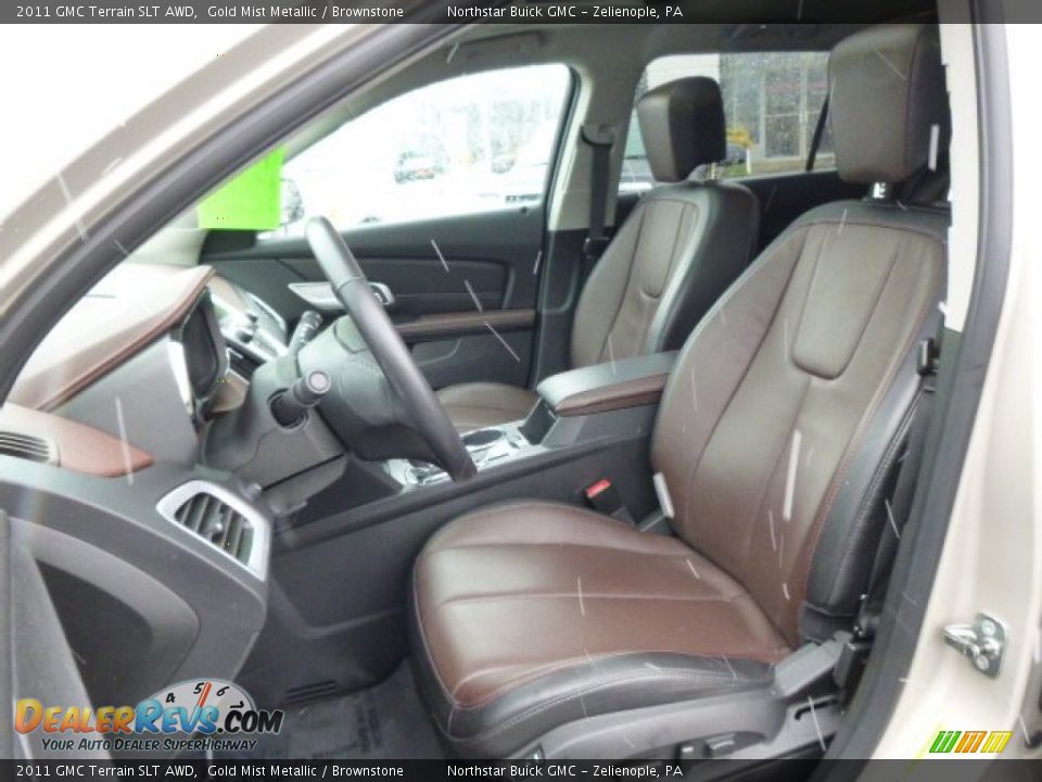 2011 GMC Terrain SLT AWD Gold Mist Metallic / Brownstone Photo #10