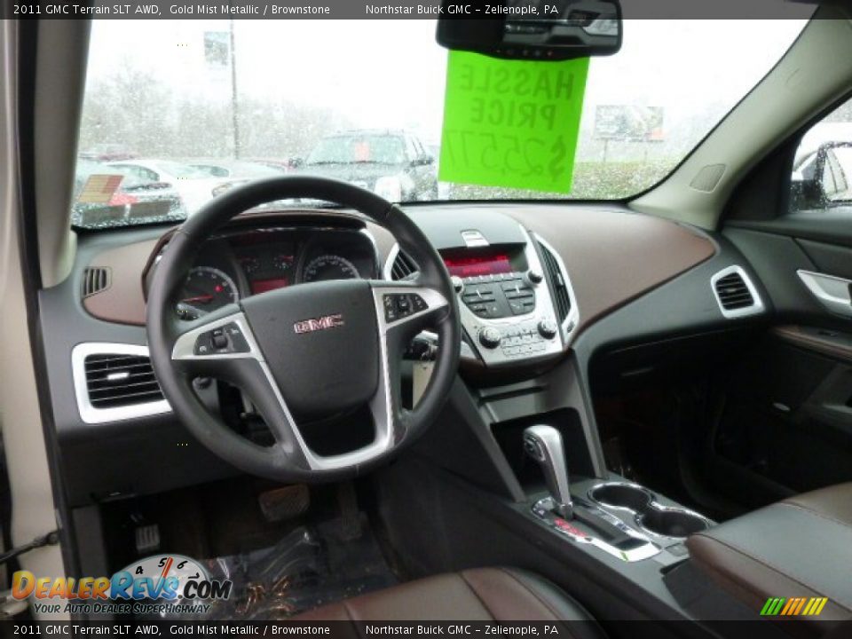 2011 GMC Terrain SLT AWD Gold Mist Metallic / Brownstone Photo #12