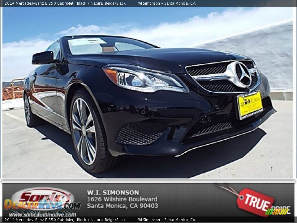 2014 Mercedes-Benz E 350 Cabriolet Black / Natural Beige/Black Photo #1
