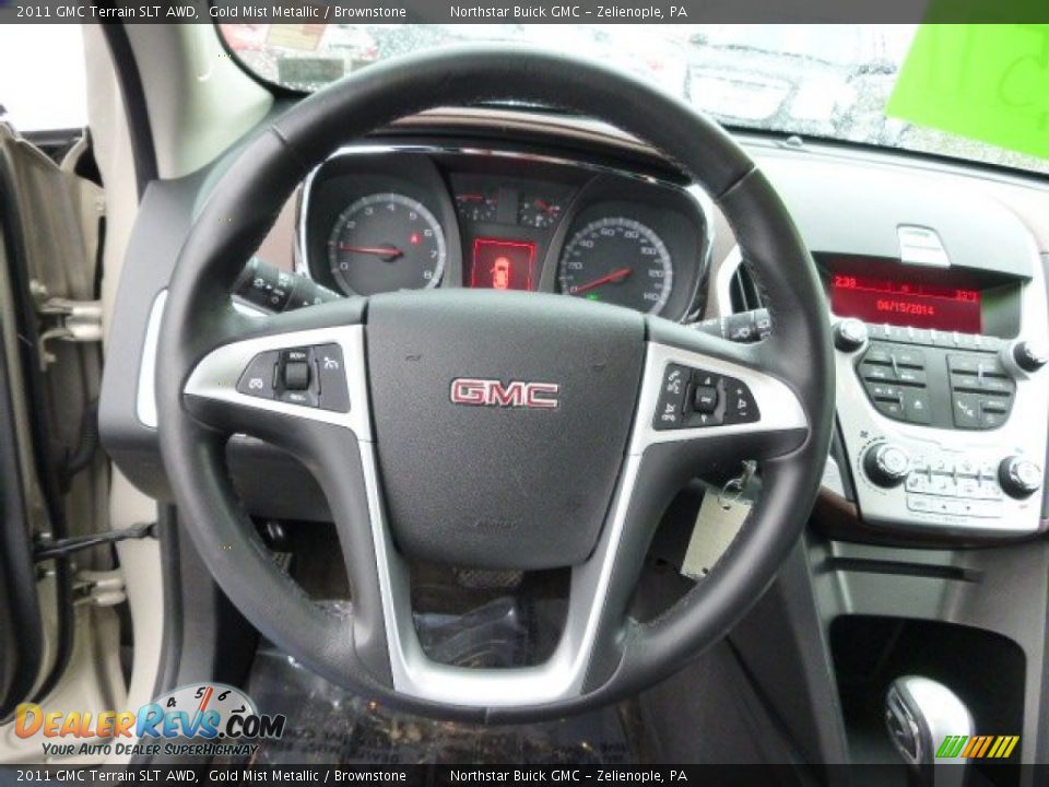 2011 GMC Terrain SLT AWD Gold Mist Metallic / Brownstone Photo #18