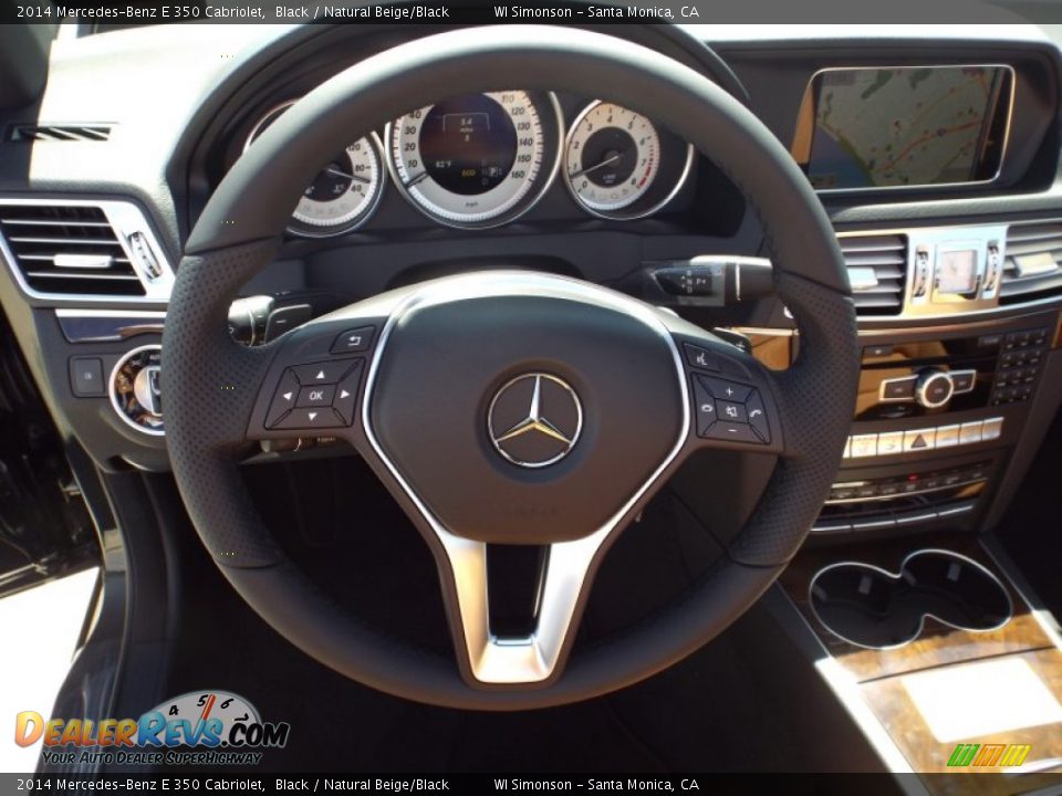 2014 Mercedes-Benz E 350 Cabriolet Black / Natural Beige/Black Photo #7