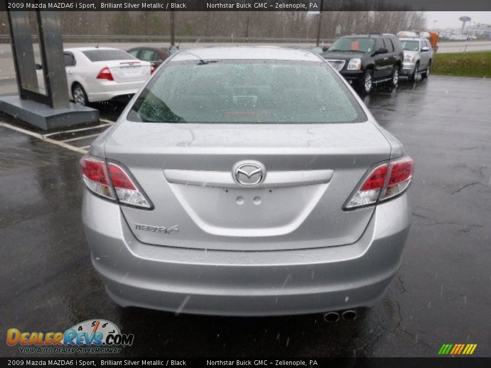 2009 Mazda MAZDA6 i Sport Brilliant Silver Metallic / Black Photo #6