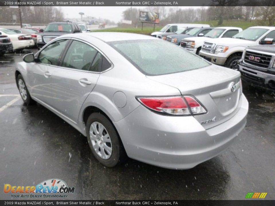 2009 Mazda MAZDA6 i Sport Brilliant Silver Metallic / Black Photo #7