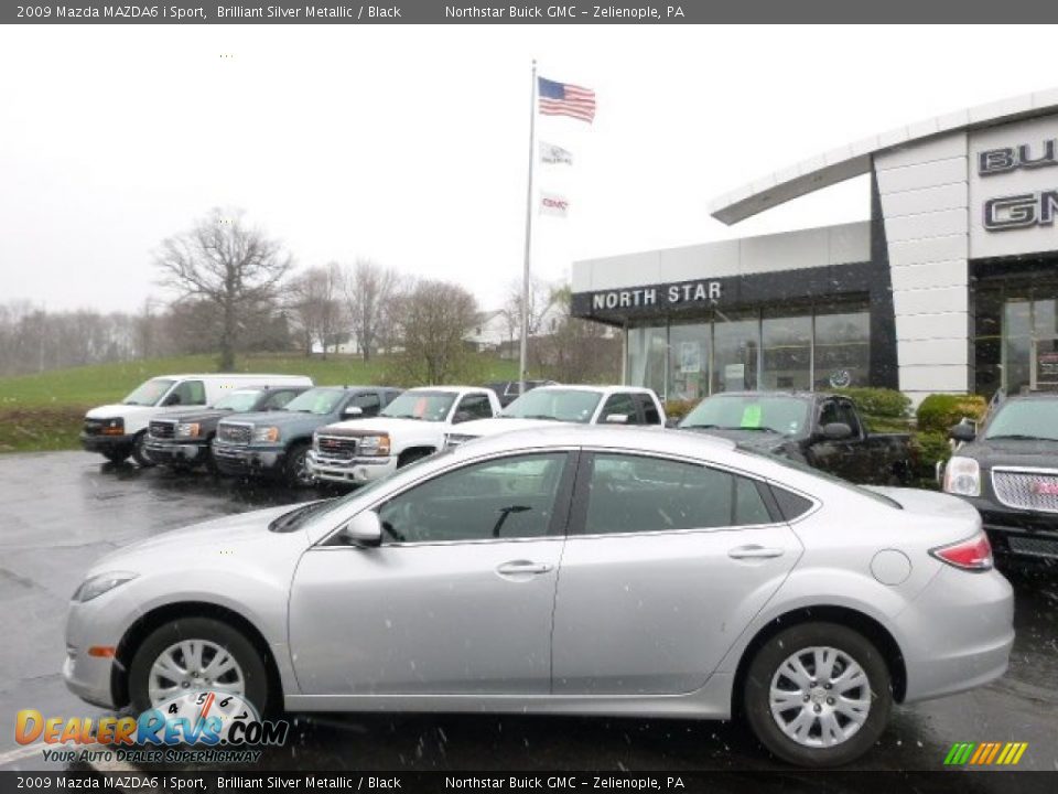 2009 Mazda MAZDA6 i Sport Brilliant Silver Metallic / Black Photo #8