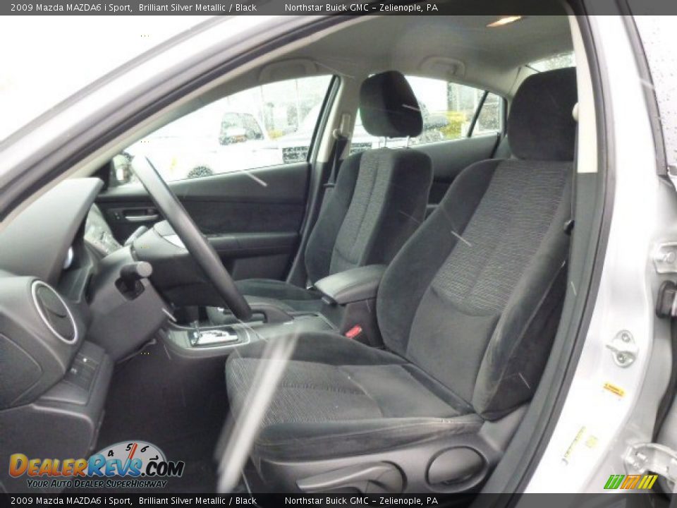 2009 Mazda MAZDA6 i Sport Brilliant Silver Metallic / Black Photo #10