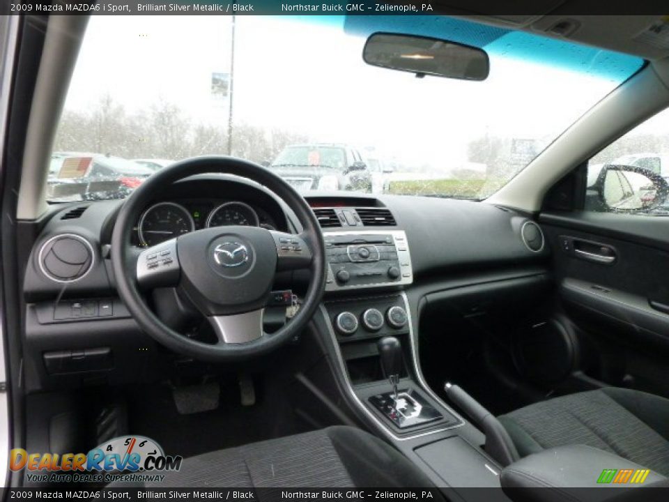 2009 Mazda MAZDA6 i Sport Brilliant Silver Metallic / Black Photo #14