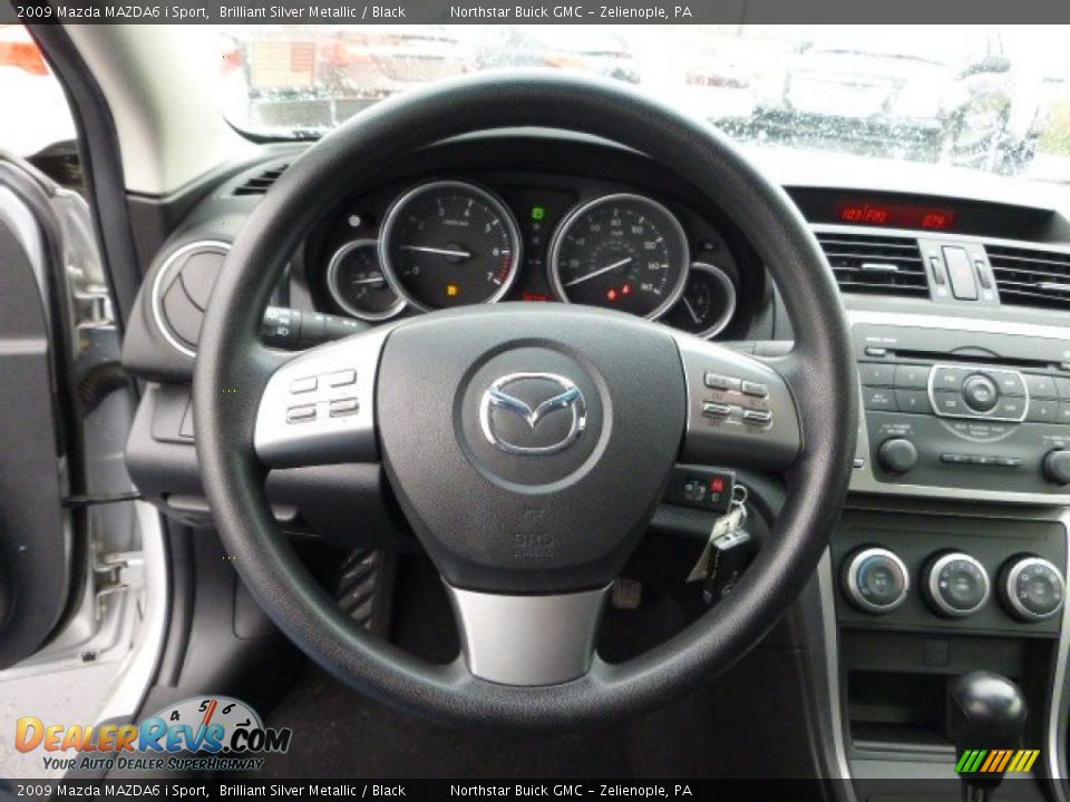 2009 Mazda MAZDA6 i Sport Brilliant Silver Metallic / Black Photo #18
