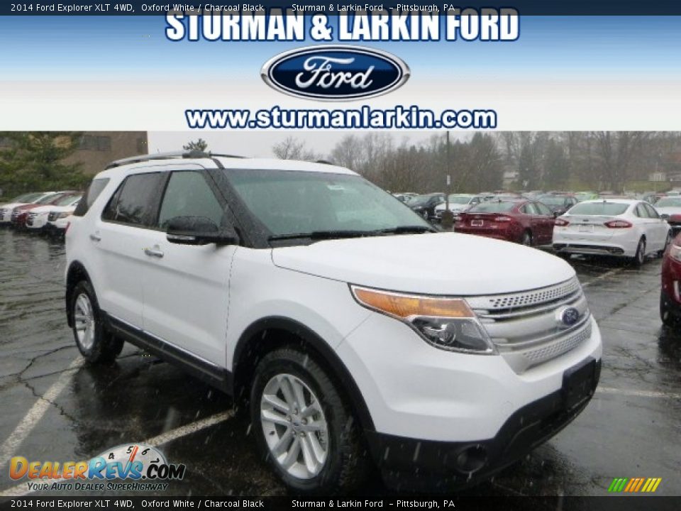 2014 Ford Explorer XLT 4WD Oxford White / Charcoal Black Photo #1