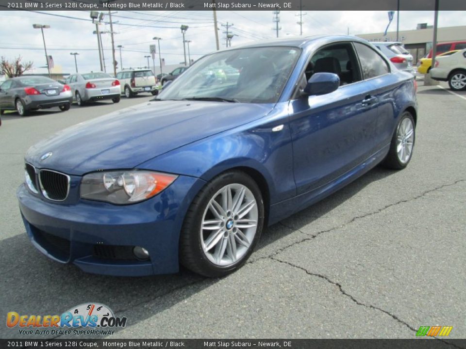 2011 BMW 1 Series 128i Coupe Montego Blue Metallic / Black Photo #2