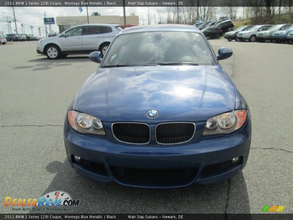 2011 BMW 1 Series 128i Coupe Montego Blue Metallic / Black Photo #3