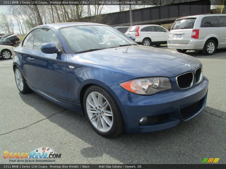 2011 BMW 1 Series 128i Coupe Montego Blue Metallic / Black Photo #4