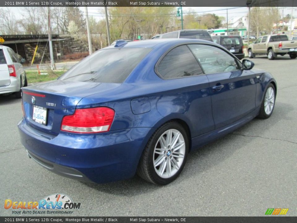 2011 BMW 1 Series 128i Coupe Montego Blue Metallic / Black Photo #6