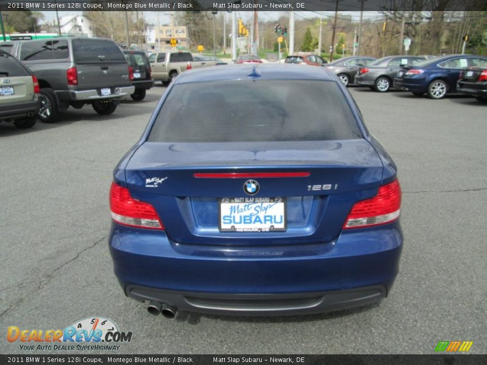 2011 BMW 1 Series 128i Coupe Montego Blue Metallic / Black Photo #7