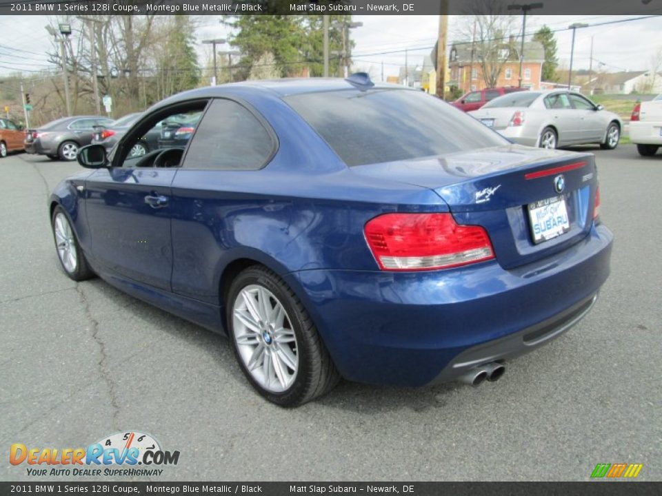 2011 BMW 1 Series 128i Coupe Montego Blue Metallic / Black Photo #8