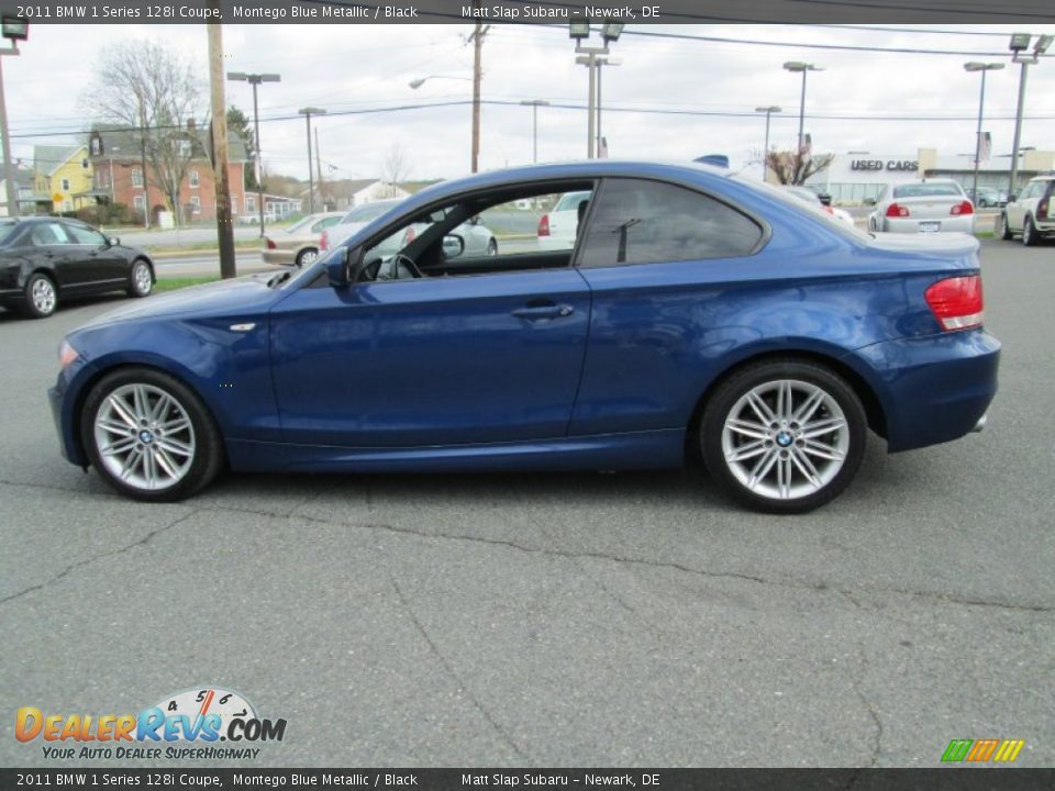 2011 BMW 1 Series 128i Coupe Montego Blue Metallic / Black Photo #9