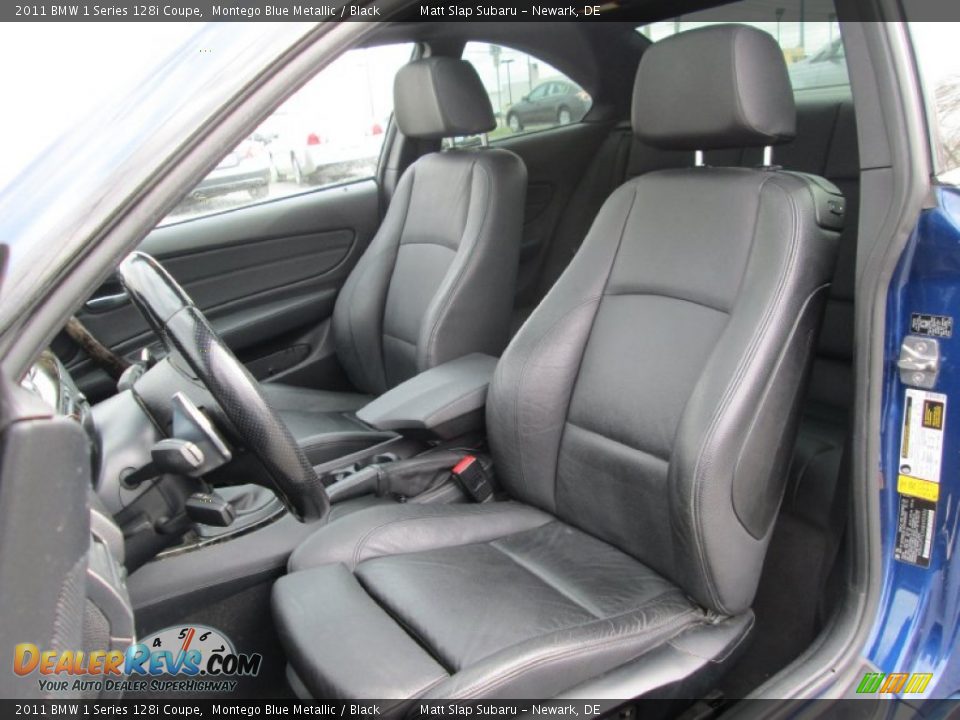 2011 BMW 1 Series 128i Coupe Montego Blue Metallic / Black Photo #14