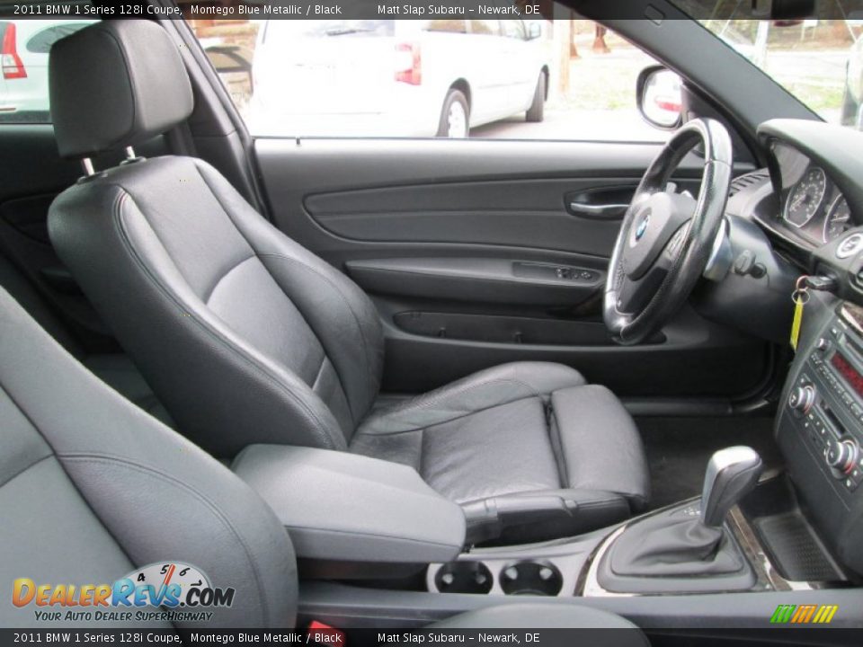 2011 BMW 1 Series 128i Coupe Montego Blue Metallic / Black Photo #17
