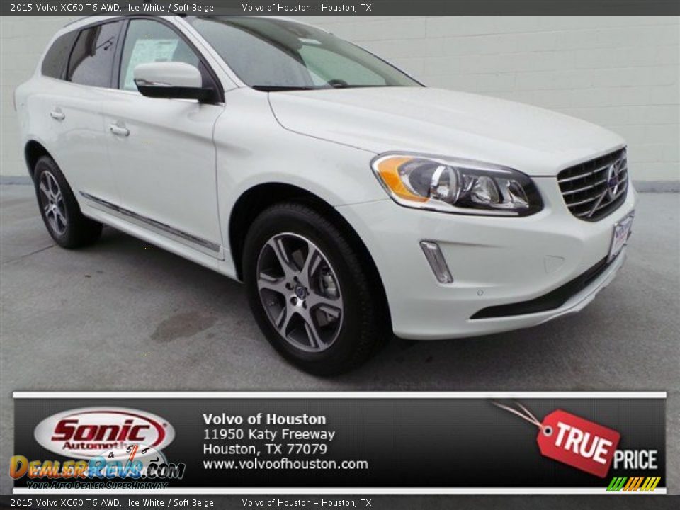 2015 Volvo XC60 T6 AWD Ice White / Soft Beige Photo #1