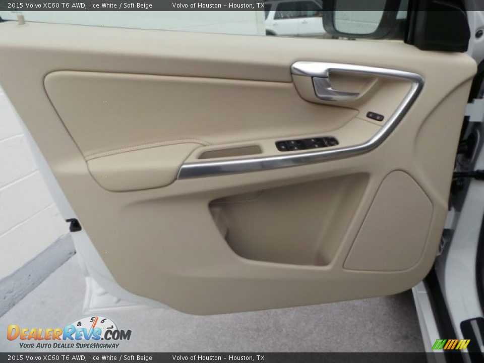 2015 Volvo XC60 T6 AWD Ice White / Soft Beige Photo #9