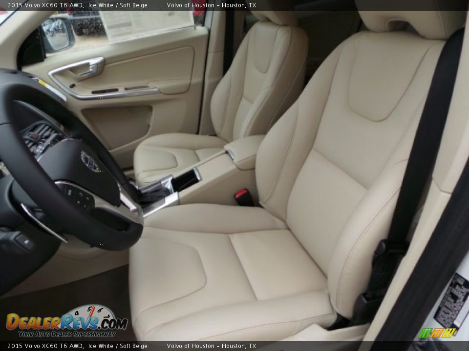 2015 Volvo XC60 T6 AWD Ice White / Soft Beige Photo #11