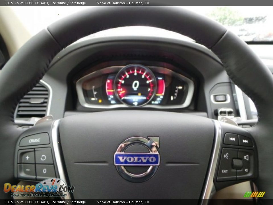 2015 Volvo XC60 T6 AWD Ice White / Soft Beige Photo #19