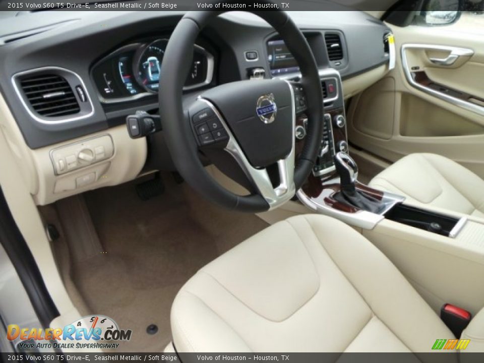 2015 Volvo S60 T5 Drive-E Seashell Metallic / Soft Beige Photo #10