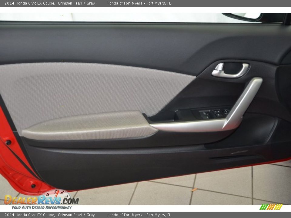 2014 Honda Civic EX Coupe Crimson Pearl / Gray Photo #8