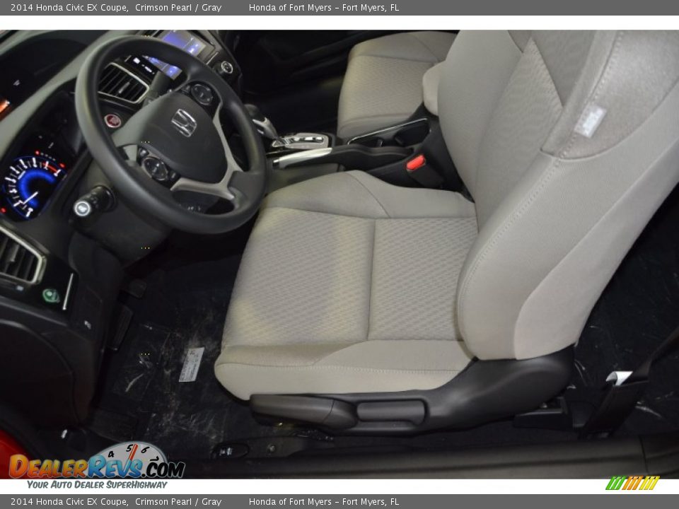 2014 Honda Civic EX Coupe Crimson Pearl / Gray Photo #10