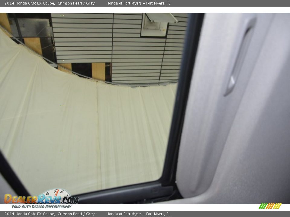 2014 Honda Civic EX Coupe Crimson Pearl / Gray Photo #12