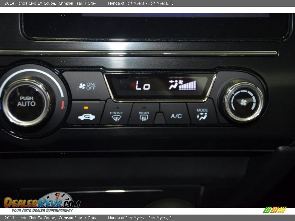 2014 Honda Civic EX Coupe Crimson Pearl / Gray Photo #14