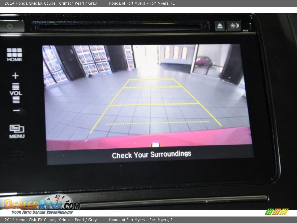2014 Honda Civic EX Coupe Crimson Pearl / Gray Photo #15
