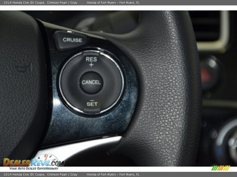 2014 Honda Civic EX Coupe Crimson Pearl / Gray Photo #17