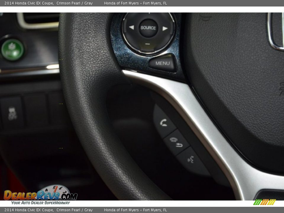 2014 Honda Civic EX Coupe Crimson Pearl / Gray Photo #18