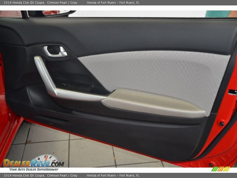 2014 Honda Civic EX Coupe Crimson Pearl / Gray Photo #22