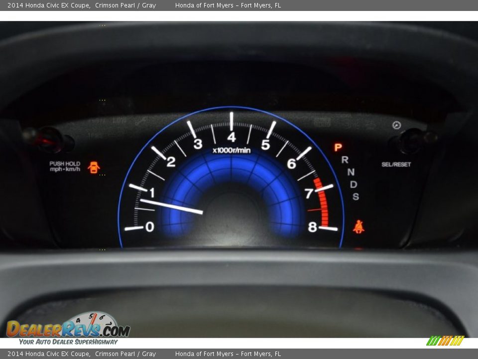 2014 Honda Civic EX Coupe Crimson Pearl / Gray Photo #25