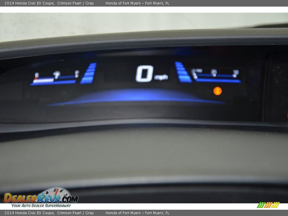 2014 Honda Civic EX Coupe Crimson Pearl / Gray Photo #26