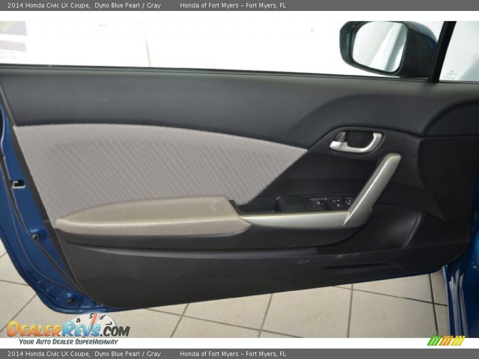 2014 Honda Civic LX Coupe Dyno Blue Pearl / Gray Photo #9