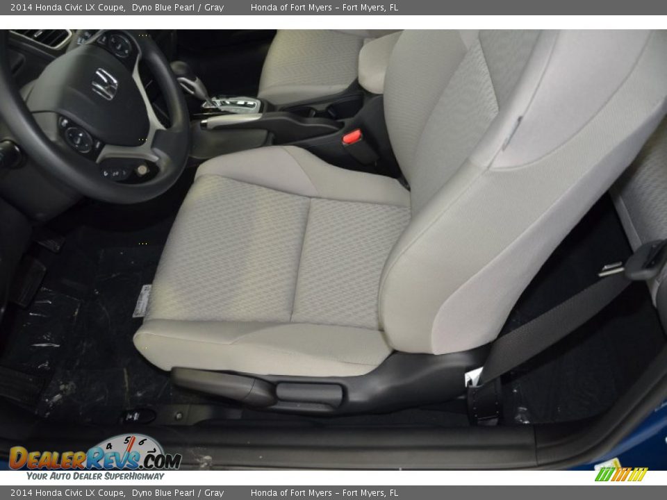 2014 Honda Civic LX Coupe Dyno Blue Pearl / Gray Photo #11