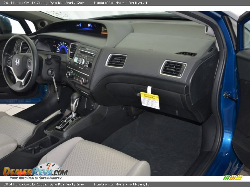 2014 Honda Civic LX Coupe Dyno Blue Pearl / Gray Photo #22