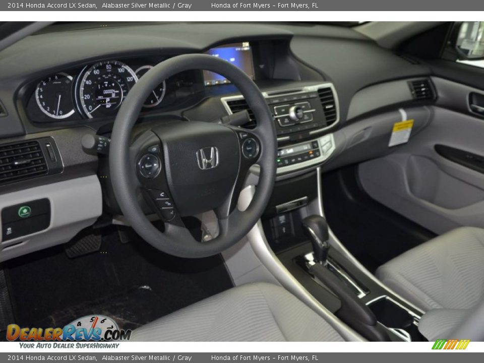 2014 Honda Accord LX Sedan Alabaster Silver Metallic / Gray Photo #9