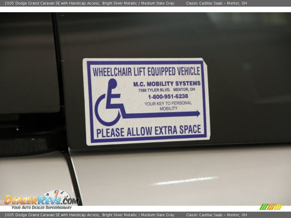 2005 Dodge Grand Caravan SE with Handicap Access Bright Silver Metallic / Medium Slate Gray Photo #23