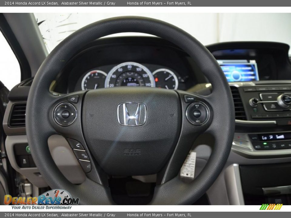 2014 Honda Accord LX Sedan Alabaster Silver Metallic / Gray Photo #16