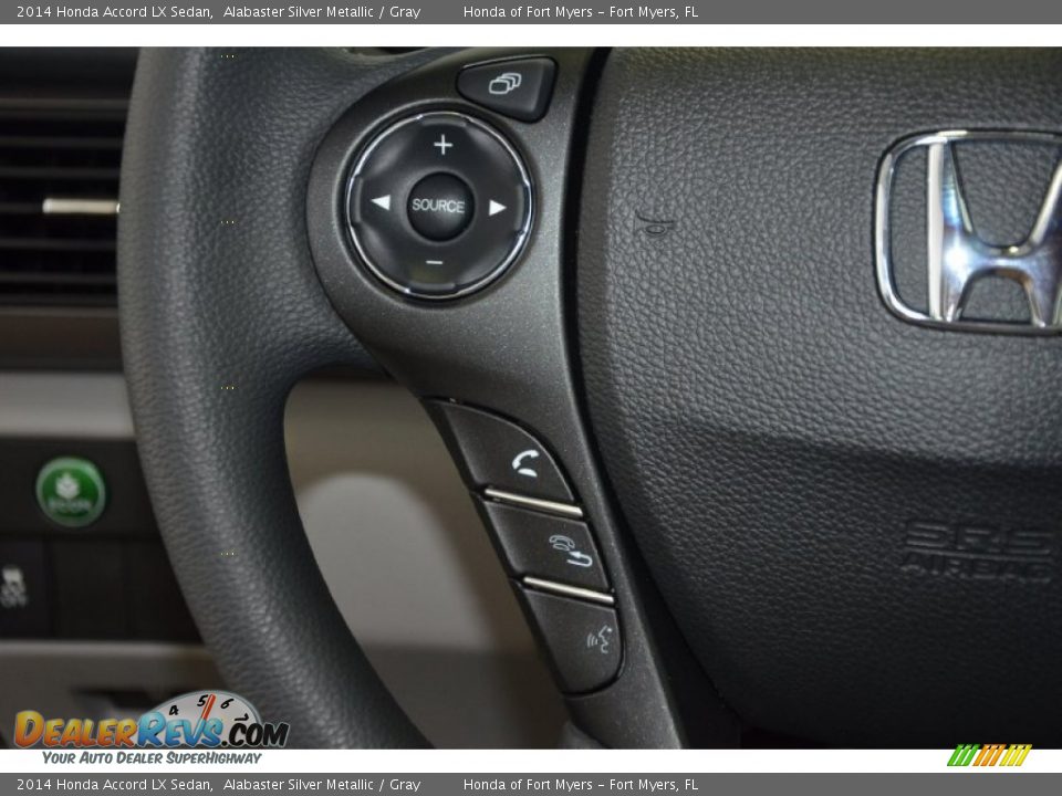 2014 Honda Accord LX Sedan Alabaster Silver Metallic / Gray Photo #18