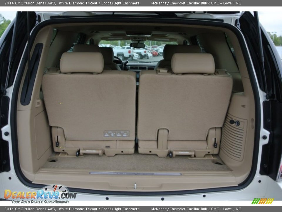 2014 GMC Yukon Denali AWD White Diamond Tricoat / Cocoa/Light Cashmere Photo #20
